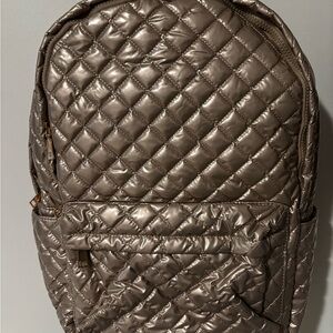 Quilted Metallic Backpack